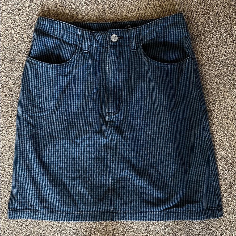 Dockers Women's Blue Checkered Pencil Skirt